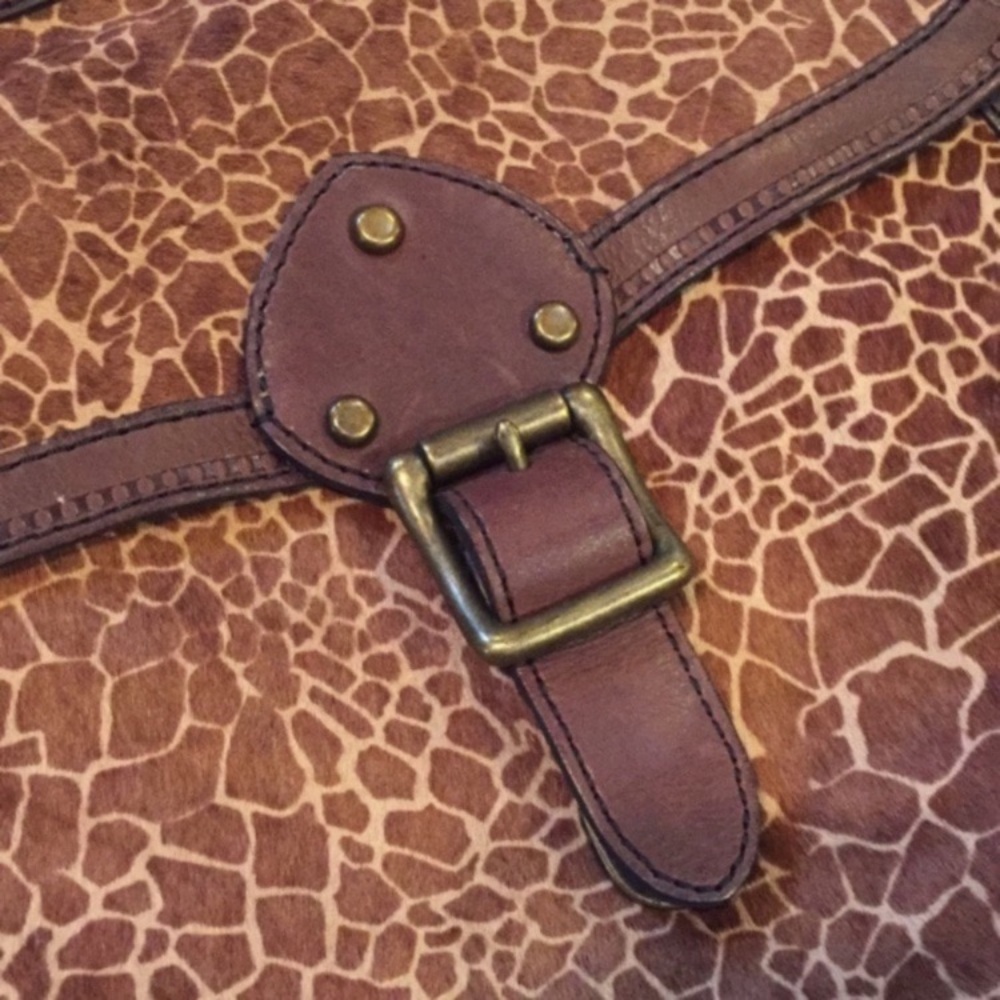 Fossil Giraffe Calf Hair Vintage Revival Crossbody Bag - Picture 5 of 11